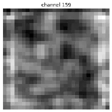 Grayscale activation map for VGG19 layer 22, channel 159
